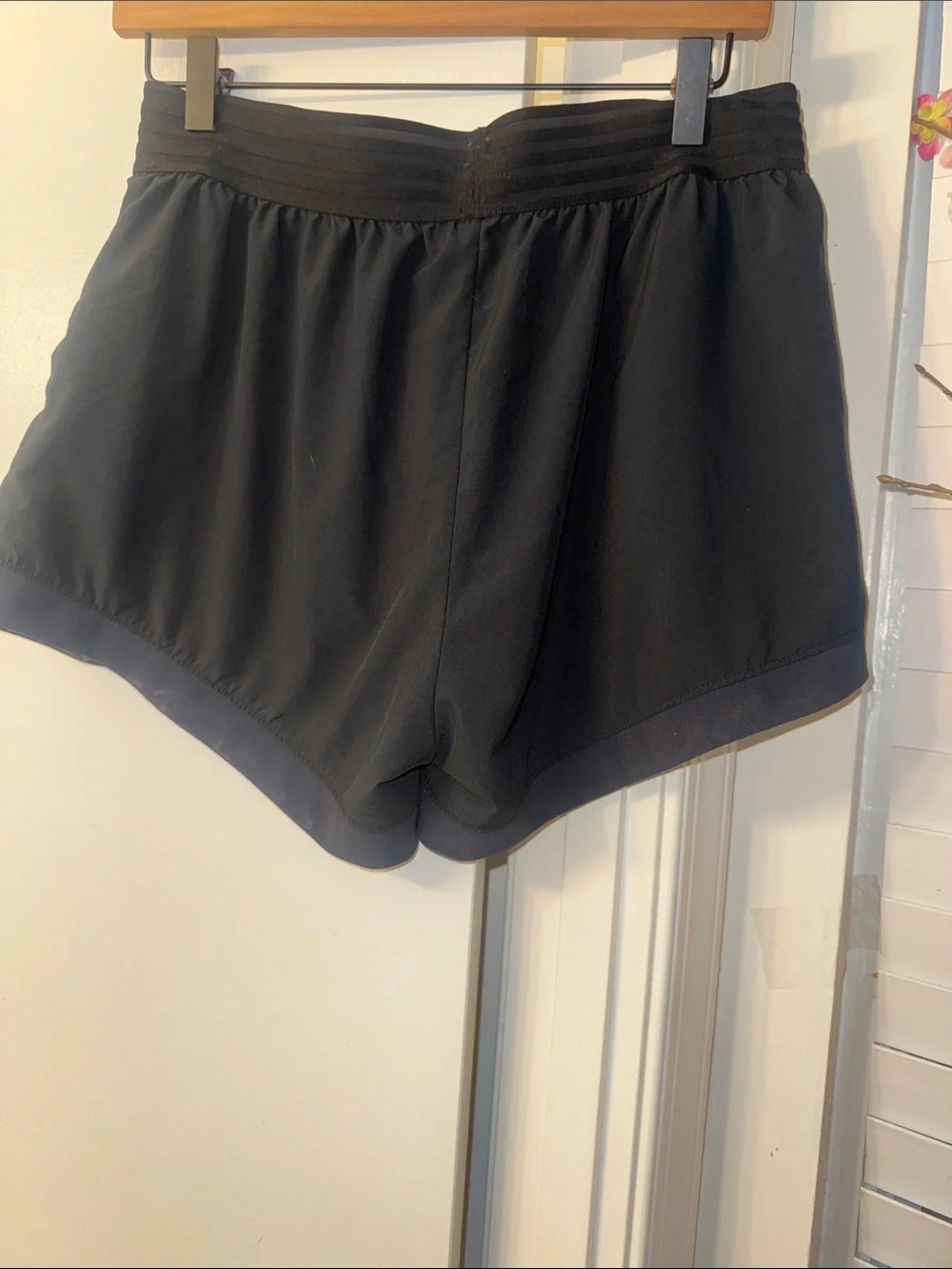 Nike Black Women's Athletic Running Shorts with White Swoosh